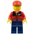 Red Jacket with Zipper Pockets and Classic Space Logo, Dark Blue Legs, Red Cap – ГРАДСКИ