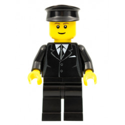 Suit Black, Black Police Hat, Brown Eyebrows, Thin Grin – ГРАДСКИ