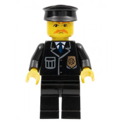 Police - City Suit with Blue Tie and Badge, Black Legs, Brown Moustache, Black Hat – ГРАДСКИ