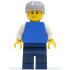 Plain Blue Torso with White Arms, Dark Blue Legs, Helmet – ГРАДСКИ