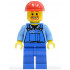 Overalls with Tools in Pocket Blue, Red Construction Helmet, Beard Around Mouth – ГРАДСКИ