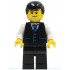Black Vest with Blue Striped Tie, Black Legs, White Arms, Black Male Hair (Bus Driver) – ГРАДСКИ