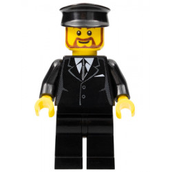 Suit Black, Black Police Hat, Brown Beard Rounded - Tram Driver – ГРАДСКИ