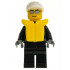 Police - City Leather Jacket with Gold Badge, White Short Bill Cap, Silver Sunglasses, Life Jacket – ГРАДСКИ