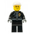 Police - City Leather Jacket with Gold Badge, White Short Bill Cap, Vertical Cheek Lines – ГРАДСКИ