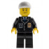 Police - City Suit with Blue Tie and Badge, Black Legs, White Short Bill Cap, Smirk and Stubble Beard – ГРАДСКИ