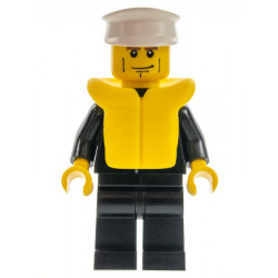 Police - City Suit with Blue Tie and Badge, Black Legs, Vertical Cheek Lines, White Hat, Life Jacket – ГРАДСКИ