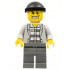Police - Jail Prisoner Jacket over Prison Stripes, Dark Bluish Gray Legs, Black Knit Cap, Gold Tooth – ГРАДСКИ