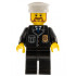 Police - City Suit with Blue Tie and Badge, Black Legs, White Hat, Brown Beard Rounded – ГРАДСКИ