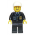 Police - City Suit with Blue Tie and Badge, Black Legs, White Short Bill Cap, Open Grin – ГРАДСКИ