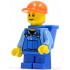 Overalls with Tools in Pocket Blue, Orange Short Bill Cap, Blue Short Legs, D-Basket, Reddish Brown Eyebrows – ГРАДСКИ
