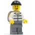 Police - Jail Prisoner 50380 Prison Stripes, Dark Bluish Gray Legs, Black Knit Cap, Missing Tooth, Backpack – ГРАДСКИ