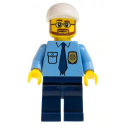 Police - City Shirt with Dark Blue Tie and Gold Badge, Dark Blue Legs, White Short Bill Cap – ГРАДСКИ