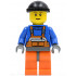 Overalls with Safety Stripe Orange, Orange Legs and Dark Bluish Gray Hips, Black Knit Cap – ГРАДСКИ