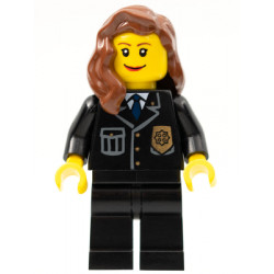 Police - City Suit with Blue Tie and Badge, Black Legs, Reddish Brown Female Hair over Shoulder – ГРАДСКИ