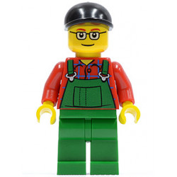 Overalls Farmer Green, Black Short Bill Cap and Glasses – ГРАДСКИ