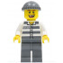 Police - Jail Prisoner 50380 Prison Stripes, Dark Bluish Gray Legs, Dark Bluish Gray Knit Cap, Missing Tooth – ГРАДСКИ