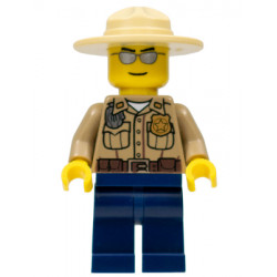 Forest Police - Dark Tan Shirt with Pockets, Radio and Gold Badge, Dark Blue Legs, Campaign Hat, Silver Sunglasses – ГРАДСКИ