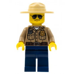 Forest Police - Dark Tan Shirt with Pockets, Radio and Gold Badge, Dark Blue Legs, Campaign Hat, Black and Silver Sunglasses – ГРАДСКИ