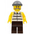 Police - Jail Prisoner Shirt with Prison Stripes and Torn out Sleeves, Dark Brown Legs, Dark Bluish Gray Knit Cap – ГРАДСКИ