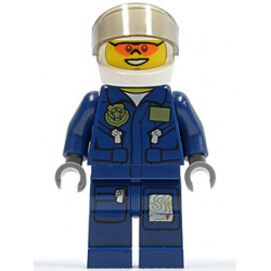 Forest Police - Helicopter Pilot, Dark Blue Flight Suit with Badge, Helmet – ГРАДСКИ