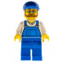 Overalls Blue over V-Neck Shirt, Blue Legs, Blue Short Bill Cap, Beard and Glasses – ГРАДСКИ