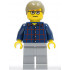 Plaid Button Shirt, Light Bluish Gray Legs, Dark Tan Male Hair, Glasses – ГРАДСКИ