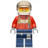 Fire - Pilot Male, Red Fire Suit with Carabiner, Dark Blue Legs with Map, White Helmet, Orange Sunglasses – ГРАДСКИ