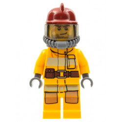 Fire - Bright Light Orange Fire Suit with Utility Belt, Dark Red Fire Helmet, Yellow Air Tanks – ГРАДСКИ