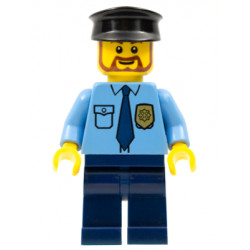 Police - City Shirt with Dark Blue Tie and Gold Badge, Dark Blue Legs, Black Hat – ГРАДСКИ