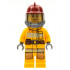 Fire - Bright Light Orange Fire Suit with Utility Belt, Dark Red Fire Helmet, Yellow Air Tanks, Black Eyebrows, Chin Dimple – ГРАДСКИ