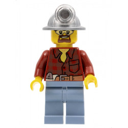Flannel Shirt with Pocket and Belt, Sand Blue Legs, Mining Helmet, Safety Goggles – ГРАДСКИ