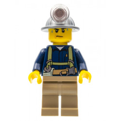 Miner - Shirt with Harness and Wrench, Dark Tan Legs, Mining Helmet, Sweat Drops – ГРАДСКИ