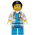Doctor - Long Lab Coat over Dark Azure Shirt, Stethoscope, Black Smooth Hair – ГРАДСКИ