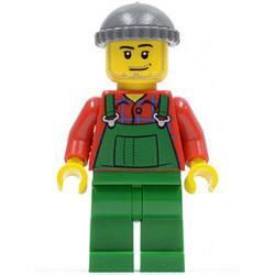 Overalls Farmer Green, Dark Bluish Gray Knit Cap – ГРАДСКИ