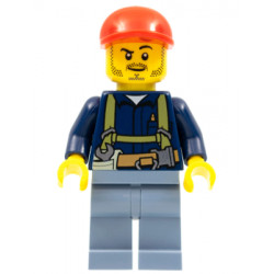 Miner - Shirt with Harness and Wrench, Sand Blue Legs, Red Short Bill Cap – ГРАДСКИ