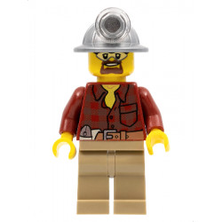 Flannel Shirt with Pocket and Belt, Dark Tan Legs, Mining Helmet, Safety Goggles – ГРАДСКИ
