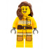Fire - Bright Light Orange Fire Suit with Utility Belt, Reddish Brown Female Hair over Shoulder – ГРАДСКИ
