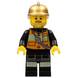 Fire Chief - Reflective Stripes with Pockets and Shoulder Strap, Gold Fire Helmet – ГРАДСКИ