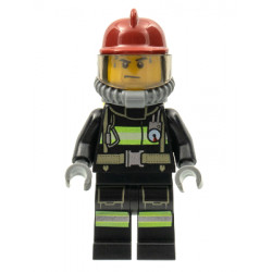 Fire - Reflective Stripes with Utility Belt, Dark Red Fire Helmet, Yellow Air Tanks, Sweat Drops – ГРАДСКИ