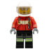 Fire - Pilot Male, Red Fire Suit with Carabiner, Reflective Stripes on Black Legs, White Helmet, Silver Sunglasses – ГРАДСКИ