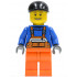 Overalls with Safety Stripe Orange, Orange Legs, Black Short Bill Cap, Brown Eyebrows, Open Mouth Smile – ГРАДСКИ