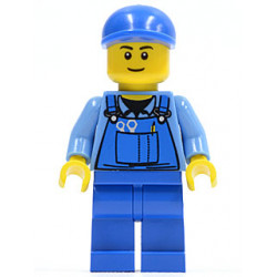 Overalls with Tools in Pocket Blue, Blue Short Bill Cap, Thin Grin – ГРАДСКИ