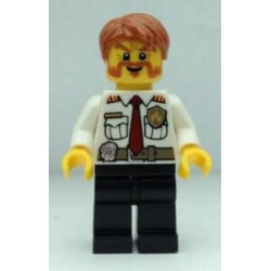 Fire Chief - White Shirt with Tie and Belt, Black Legs, Dark Orange Short Tousled Hair – ГРАДСКИ