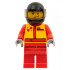 Monster Truck Driver, Racing Suit with Airborne Spoilers Logo, Black Helmet with Trans-Brown Visor, Crooked Smile – ГРАДСКИ
