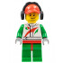 Race Car Mechanic, White Racing Suit with Octan Logo, Red Cap with Hole, Headphones, Smirk and Stubble Beard – ГРАДСКИ