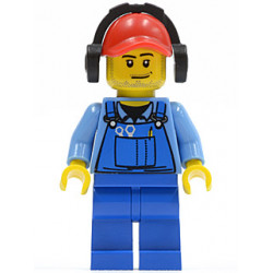 Cargo Worker - Overalls with Tools in Pocket Blue, Red Cap with Hole, Headphones – ГРАДСКИ