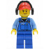 Cargo Worker - Overalls with Tools in Pocket Blue, Red Cap with Hole, Headphones – ГРАДСКИ