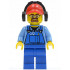 Cargo Worker - Overalls with Tools in Pocket Blue, Red Cap with Hole, Headphones, Safety Goggles – ГРАДСКИ