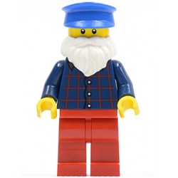 Plaid Button Shirt, Red Legs, White Short Beard, Blue Hat – ГРАДСКИ